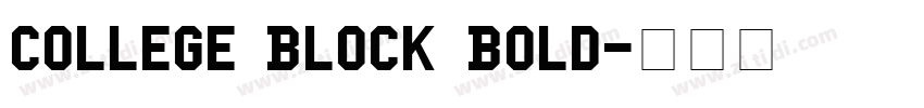 College Block Bold字体转换 College Block Bold字体转换